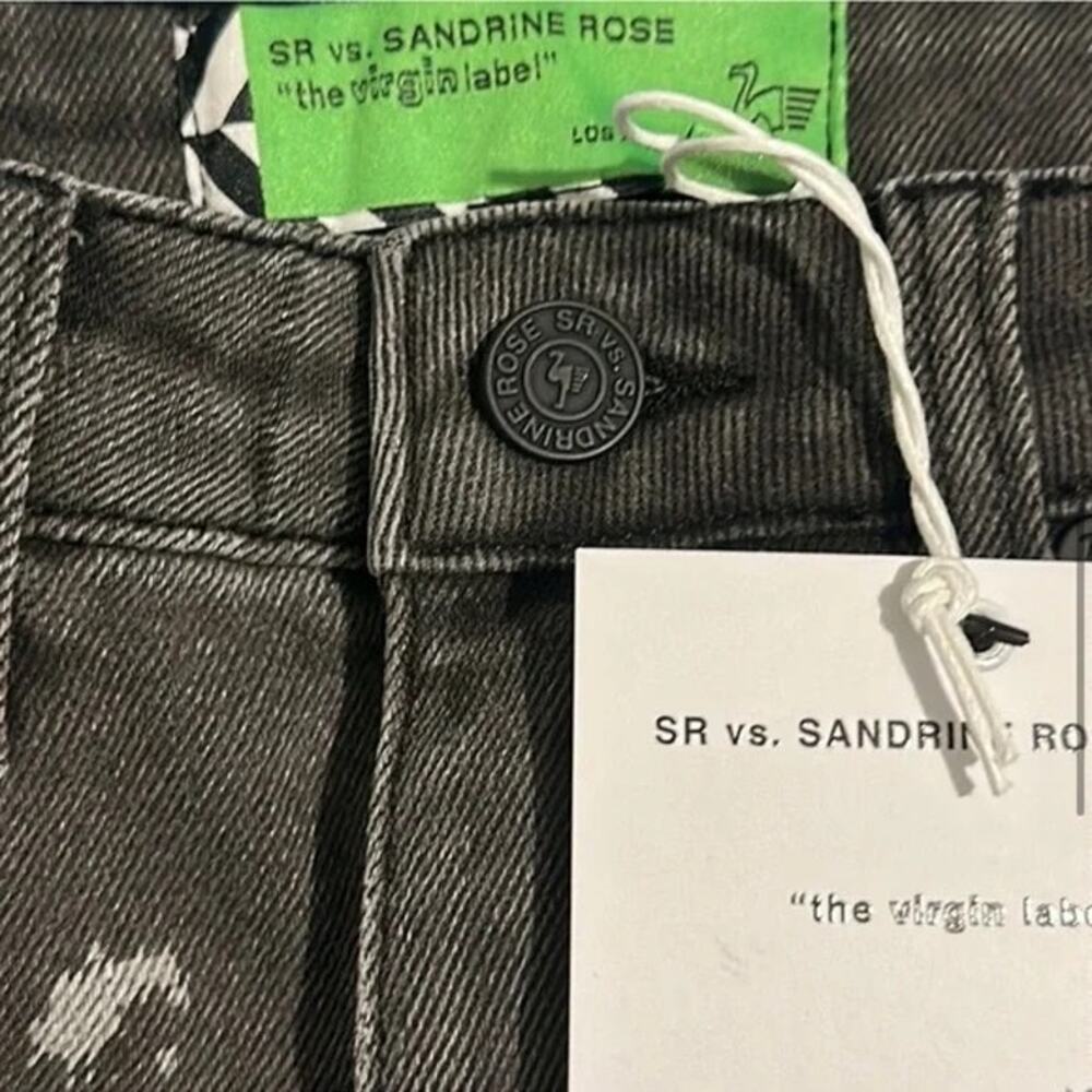 NWT-Free People X Sandrine Rose Polka Grey High Waisted Skinny Jeans Sz:27- $138 - Picture 5 of 5